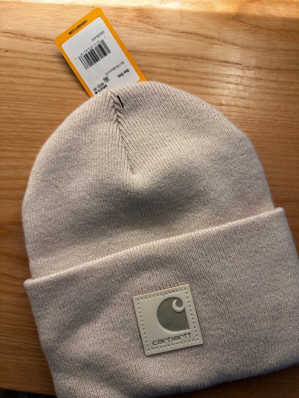 Carhartt Cuffed Knit Beanie in Light Tan